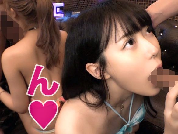 【ギャル×美少女のJD乱交】金髪ビッチと黒髪ウブっ娘がラブホで大暴走！W生ハメで同時イキまくり♥水着からこぼれる美ボディを独り占め！